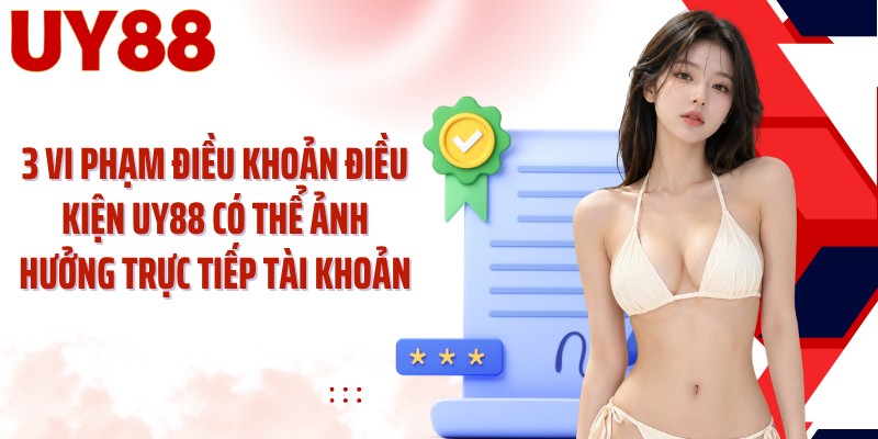 3 vi phạm điều khoản điều kiện UY88 có thể ảnh hưởng trực tiếp tài khoản